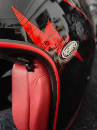 Casco Jet Premier Evo Nx Negro Rojo