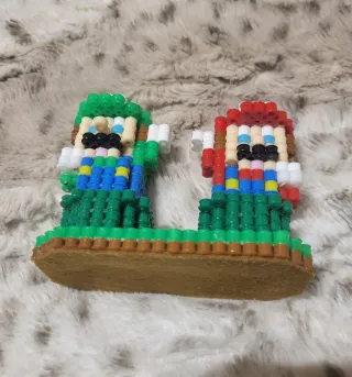 Figura decoracionHama 3D Mario y Luigi Personaliza
