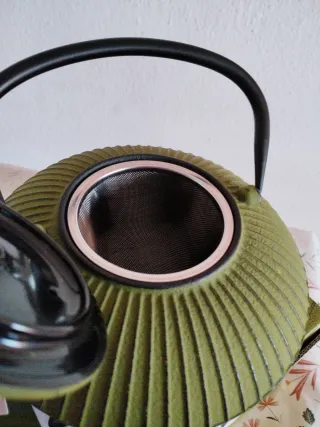 Tetera de hierro fundido verde Ibili