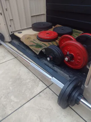 Discos de pesas 5kg, de 28mm diámetro agujero