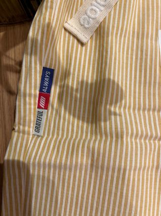 Pantalón EmeStudios Rayas Blancas y Amarillas