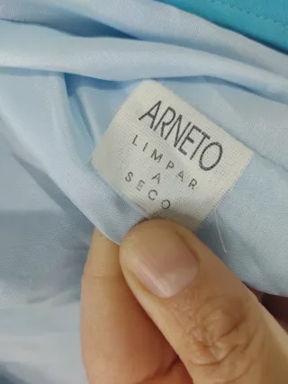 Casaco pele de pêssego azul