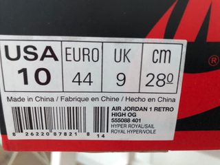 Nike Air Jordan 1 Retro Azul y Blanco