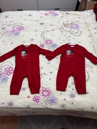 2 Pijamas Navidad Bebé gemelos 3-6 Meses