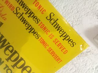 ANTIGUA CHAPA LATA ESMALTADA GRANDE B E