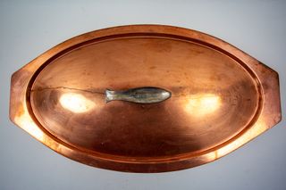 Pesciera Vintage Rame Inox con Grata e coperchio