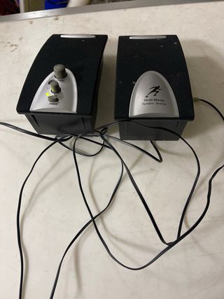 Altavoces Multimedia Negro y Plata