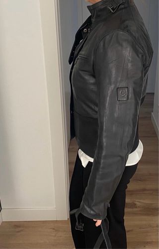 Cazadora Belstaff Piel Mujer Talla 42  S Negra