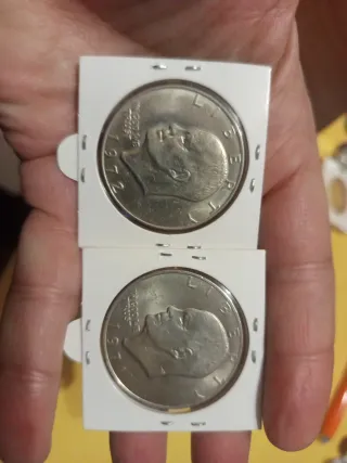 Lote monedas dólar y medio dólar