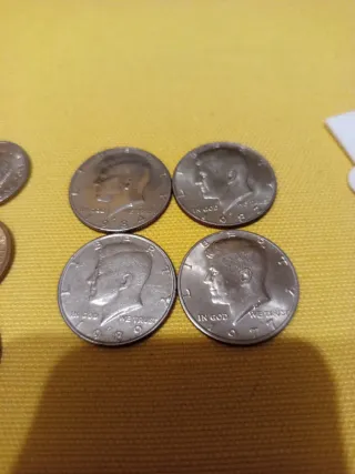 Lote monedas dólar y medio dólar