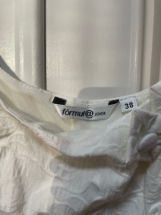 Vestido blanco estampado Flores Talla S