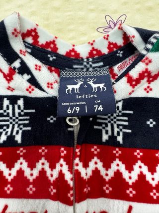 2 Pijamas Navidad Bebé gemelos 6-9 Meses