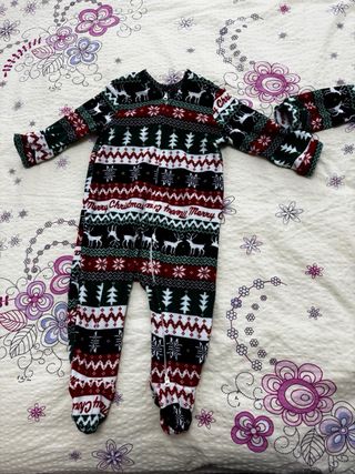 2 Pijamas Navidad Bebé gemelos 6-9 Meses