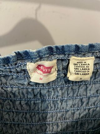 Crop Top Levi's vaquera escote cuadrado