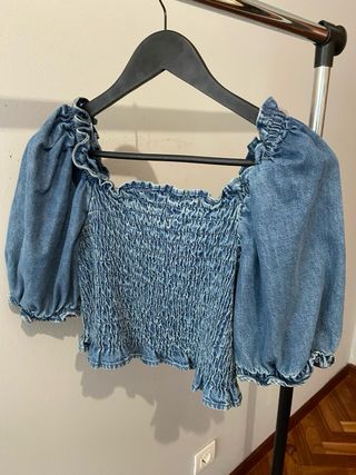 Crop Top Levi's vaquera escote cuadrado