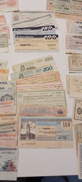 110 buoni ssegni + 1 Lira Luogotenenza 1944