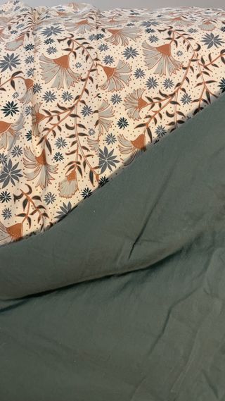 Colcha Zara Home Verde Musgo edredón topper