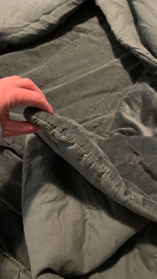 Colcha Zara Home Verde Musgo edredón topper