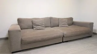 Sofá XL beige/marrón