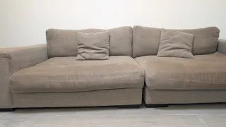 Sofá XL beige/marrón