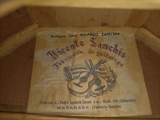 Bandurria liuteria Vicente Sanchis anni '50
