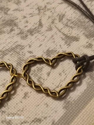 Collana con cuori intrecciati oro Odore Celtico