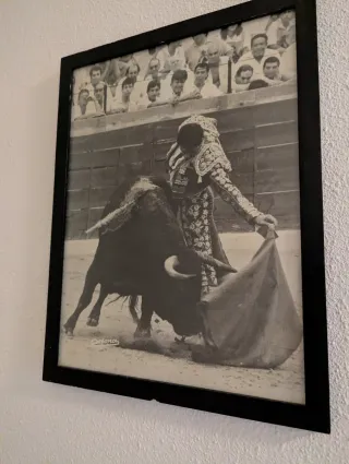 Cuadro de torero enmarcado