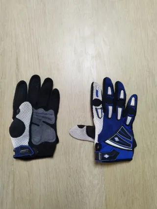 Guantes Motocross Negro y Azul talla 9