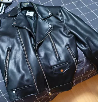 Cazadora Biker Zara Negra