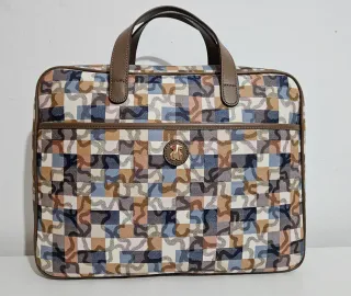 Maletín Tous Kaos Vichy Marrón-Azul (Sin estrenar)