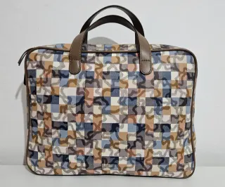 Maletín Tous Kaos Vichy Marrón-Azul (Sin estrenar)