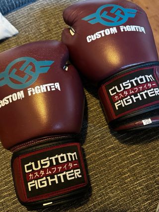 Guantes de boxeo Custom Fighter morado/turquesa
