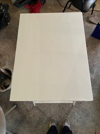 Mesa de manicura blanca plegable