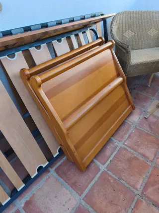 Cama nido desmontada madera y metal