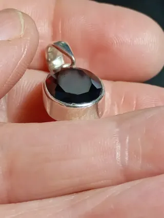 Colgante Plata Ley granate