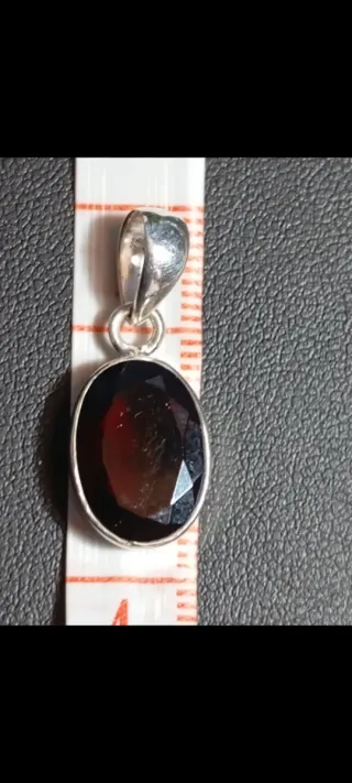 Colgante Plata Ley granate