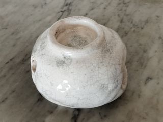 Luminária Porta Vela em Cerâmica Artesanal