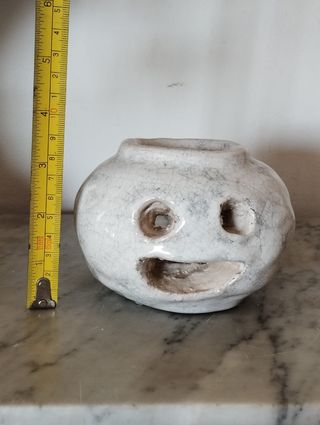 Luminária Porta Vela em Cerâmica Artesanal