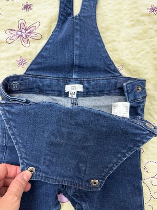 2 Petos Vaqueros Bebé Gemelos 6 Meses