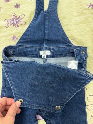 2 Petos Vaqueros Bebé Gemelos 6 Meses