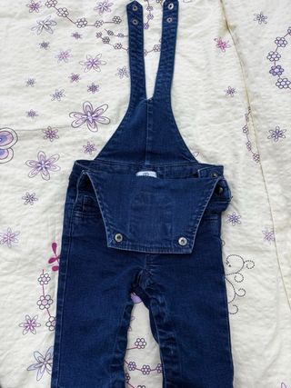 2 Petos Vaqueros Bebé Gemelos 6 Meses