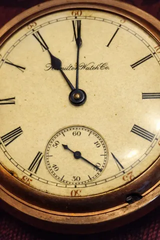 Reloj Bolsillo Hamilton Antiguo Vintage