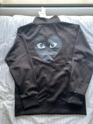 Felpa Comme des Garçons PLAY zip marrone S