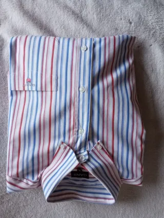 Camisa Gant Rayas Azul Rojo Blanco