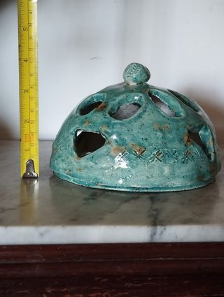 Luminária Porta Vela Cerâmica Artesanal