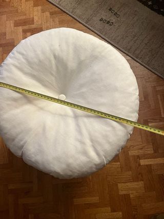 2 Taburetes Rattan Cojín Marrón y Blanco