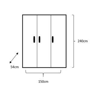 Armario juvenil madera 3 puertas