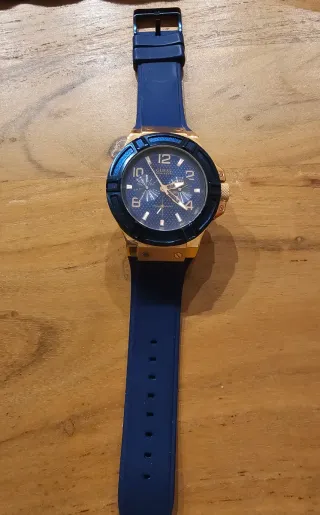 Orologio Guess Uomo Acciaio W0247G3 Blu Oro