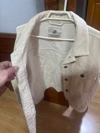 Cazadora Pana Beige Talla L Pull&Bear