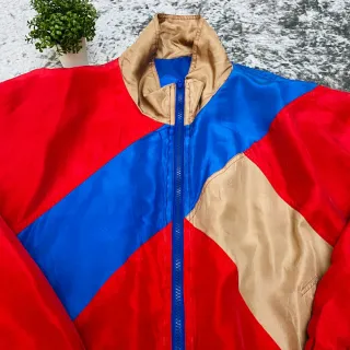 Giacca bomber uomo vintage retro in pura seta